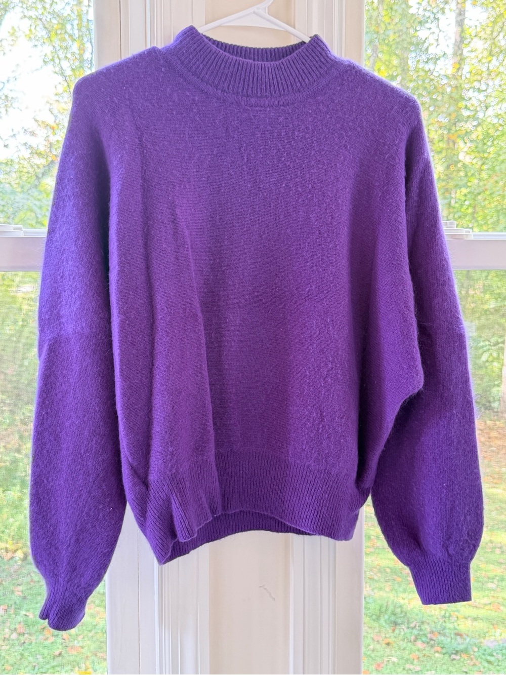 Rafaella Deep Purple Crewneck Knit Sweater